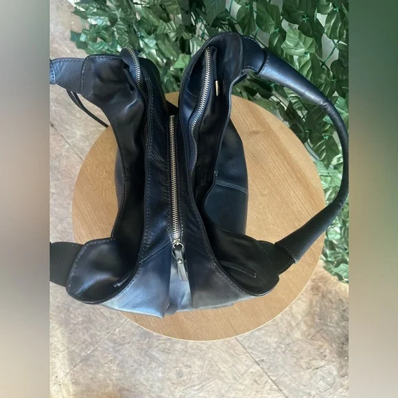 Vera Pelle made in Italy leather handbag bleu navy - Picture 4 of 12